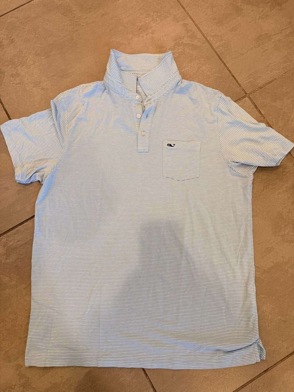 Vineyard Vines Edgartown Polo Striped Short Sleeve Shirt Size L